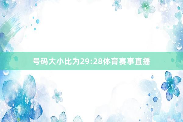 号码大小比为29:28体育赛事直播