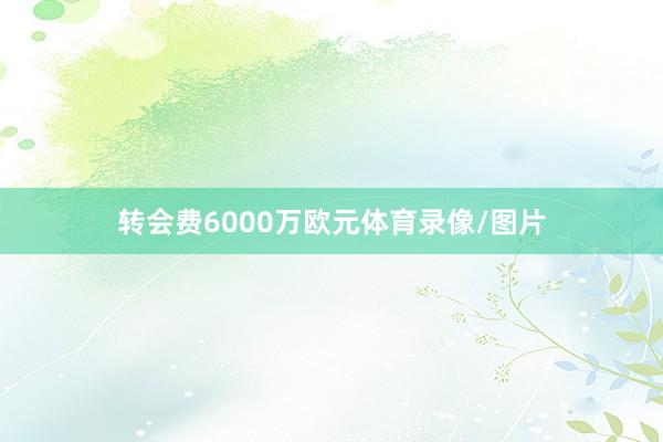 转会费6000万欧元体育录像/图片